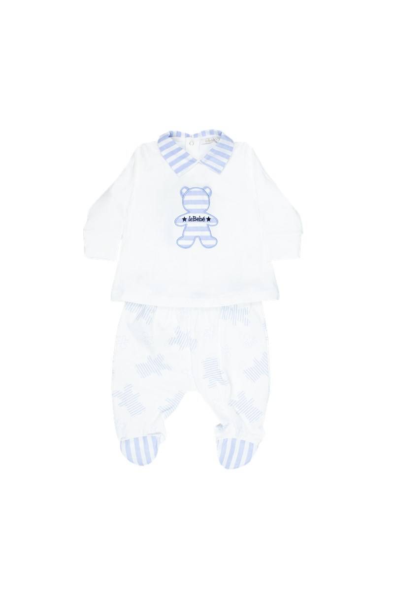 TUTINA LE BEBÉ LBB3982 BIANCO-CELESTE-0