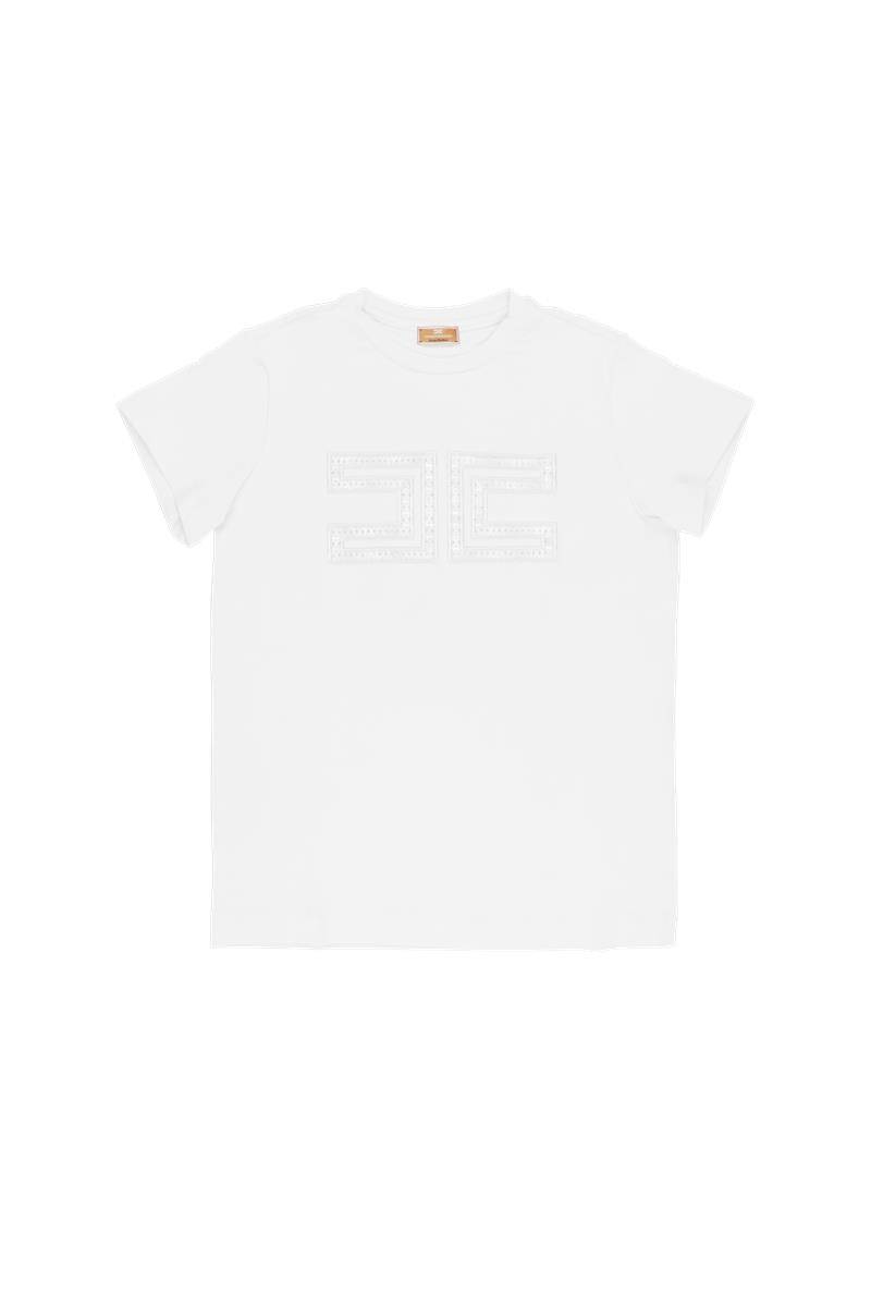 T-SHIRT ELISABETTA FRANCHI EFTS182 BIANCO-0