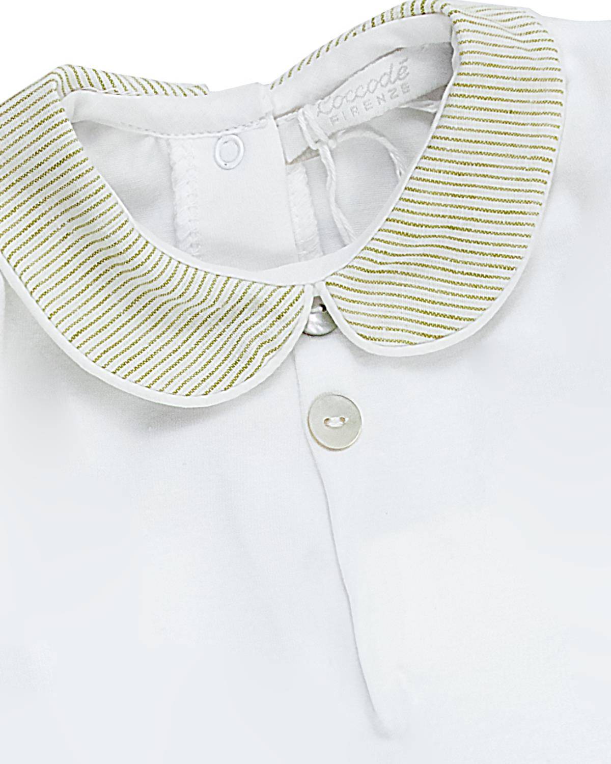 TUTINA COCCODÉ C59008 BIANCO/VERDE FOGLIA-2