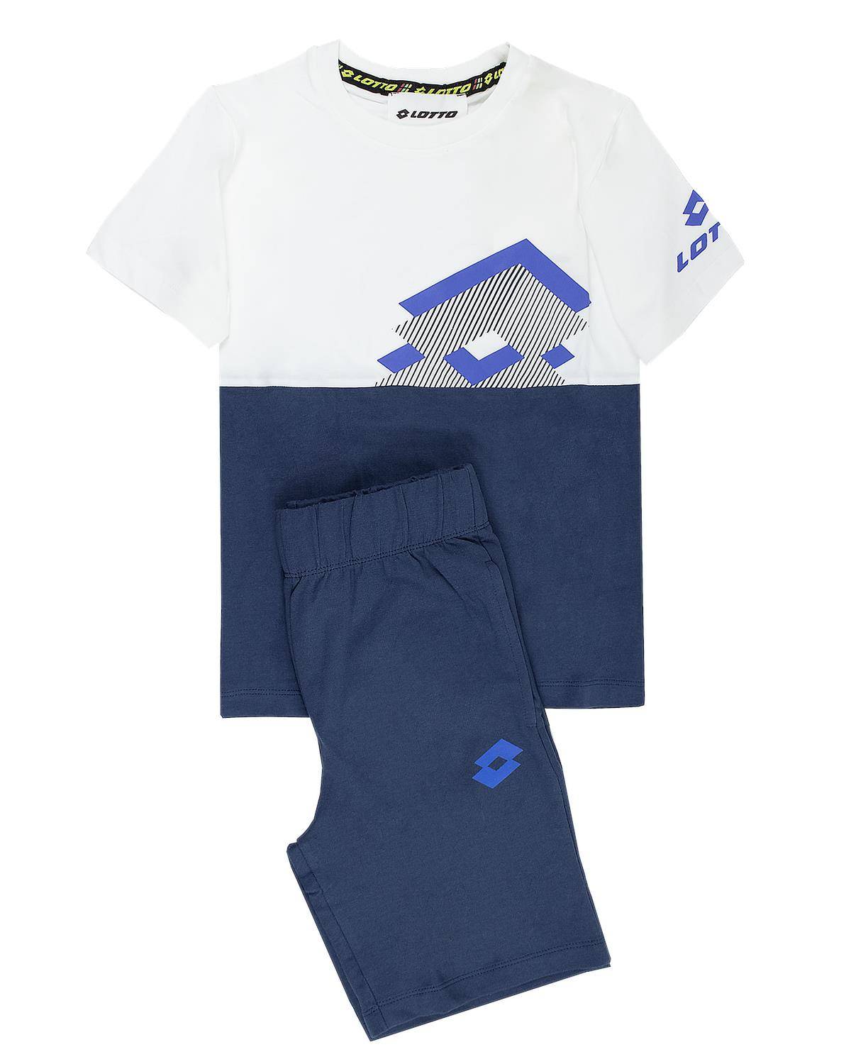COMPLETO LOTTO LT0126 WHITE/NAVY BLUE