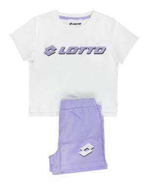 COMPLETO LOTTO LT0204 WHITE/VIOLET