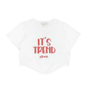 T-SHIRT PLEASE MBD1032G BIANCO LANA