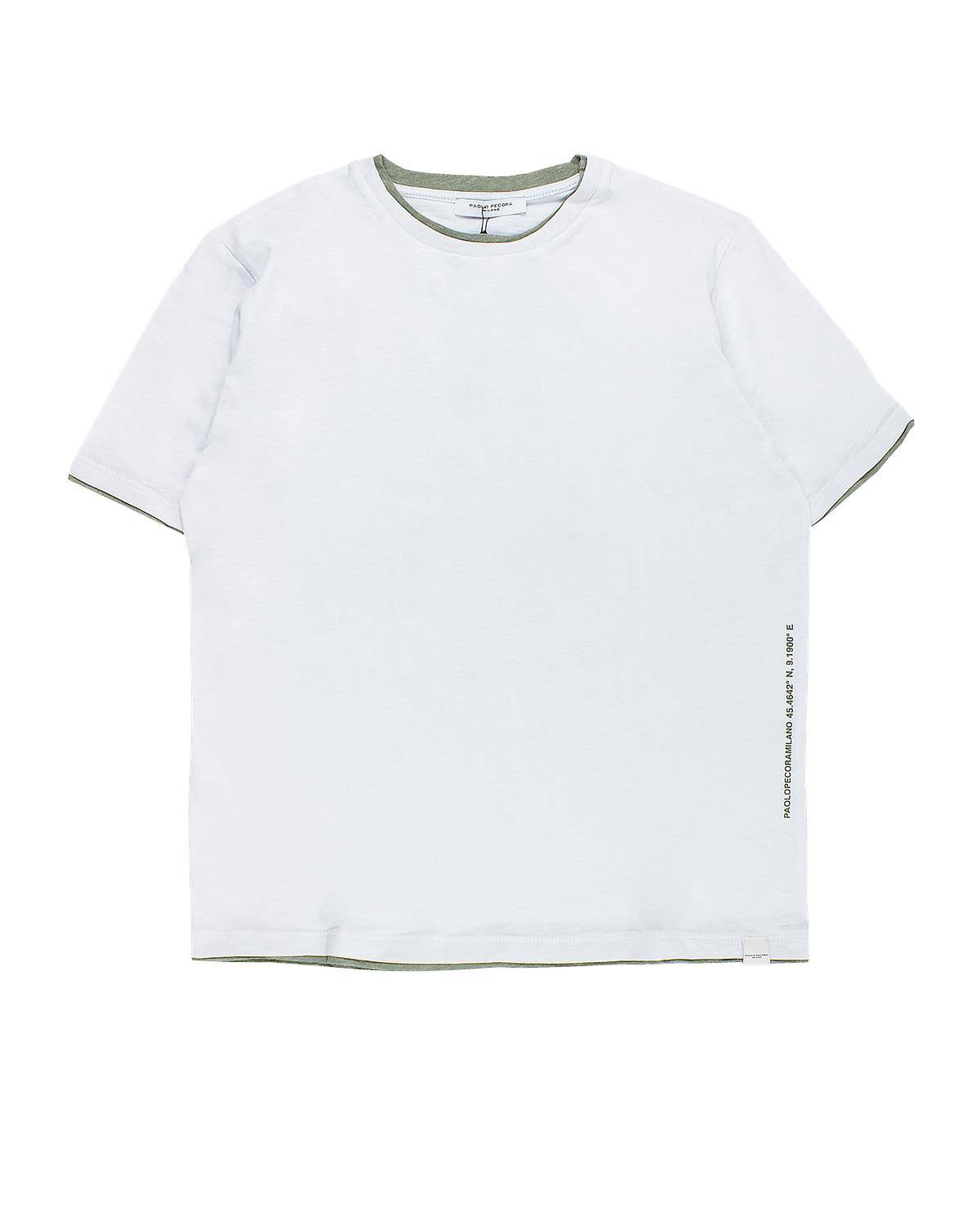 T-SHIRT PAOLO PECORA PP3677 BIANCO-KAKI