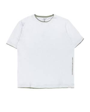 T-SHIRT PAOLO PECORA PP3677 BIANCO-KAKI-mini