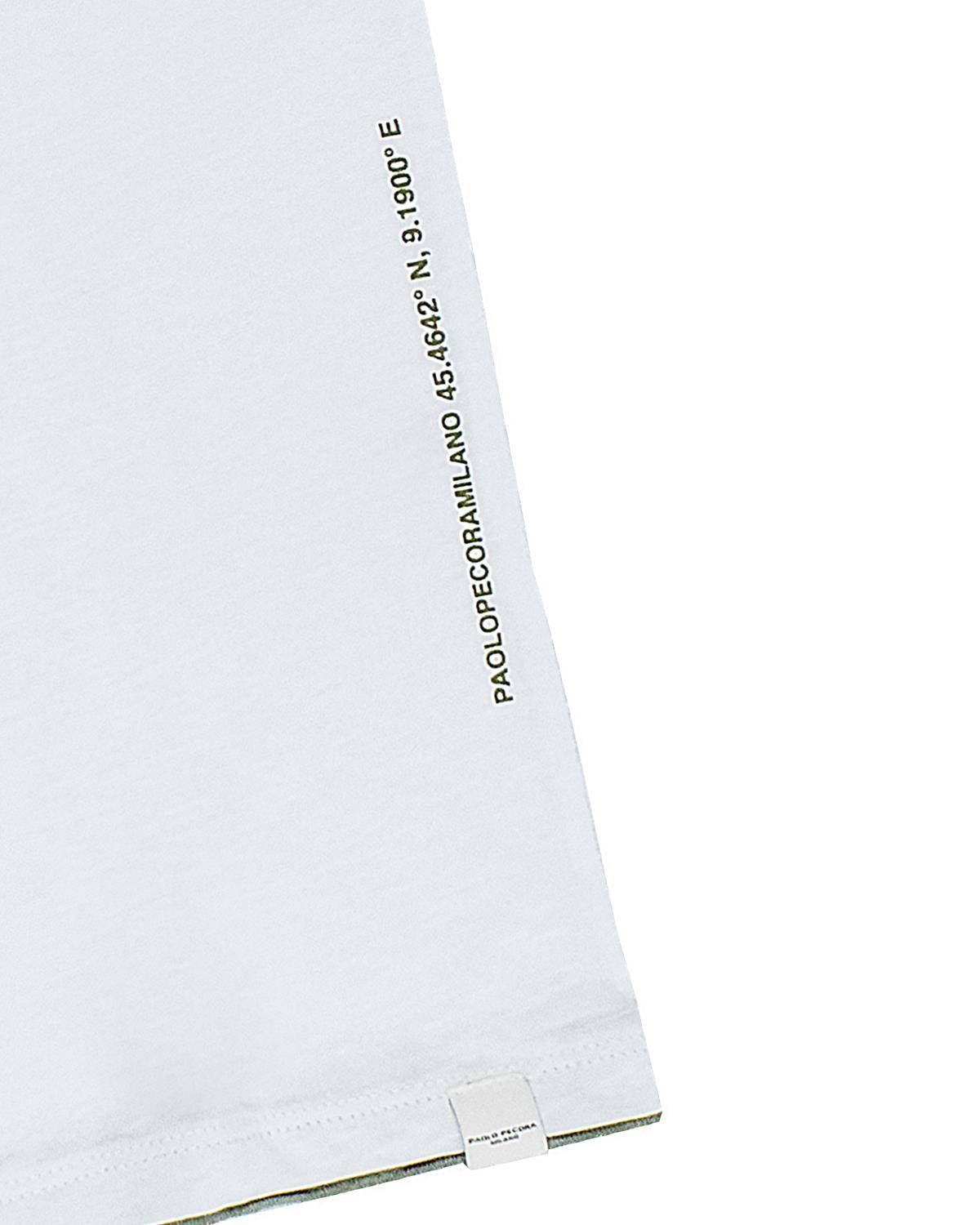 T-SHIRT PAOLO PECORA PP3677 BIANCO-KAKI-2