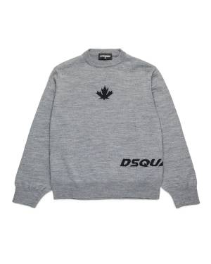 MAGLIA DSQUARED2 DQ2453 SMOKE GREY MELANGE-mini