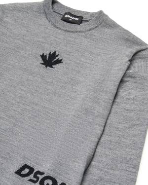 MAGLIA DSQUARED2 DQ2453 SMOKE GREY MELANGE-2-mini