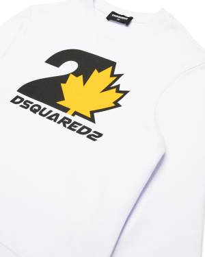 FELPA DSQUARED2 DQ2469 WHITE-2-mini