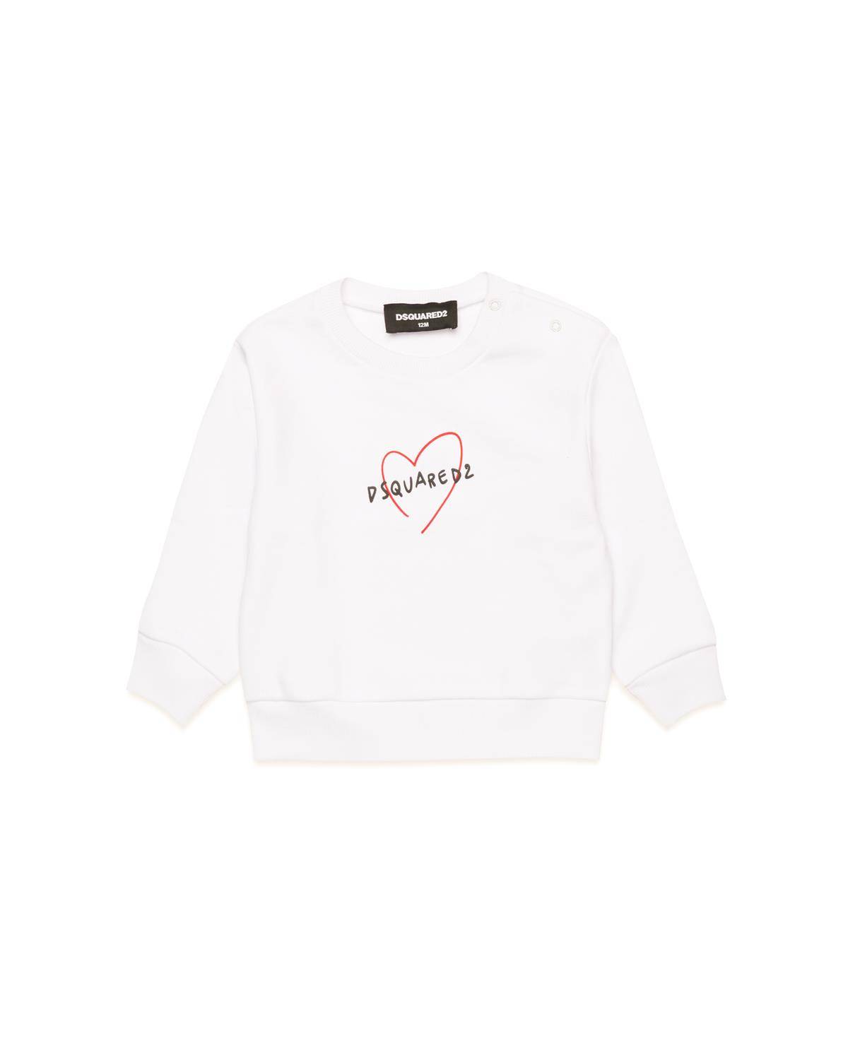 FELPA DSQUARED2 DQ2495 WHITE