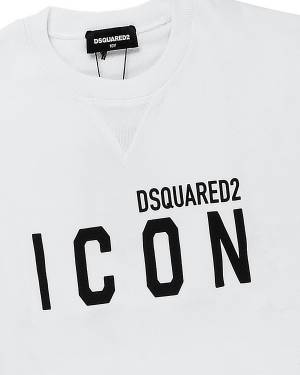 FELPA DSQUARED2 DQ2667 WHITE-2-mini