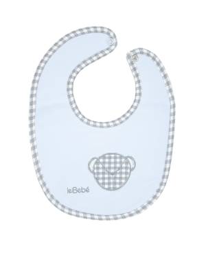 BAVETTA LE BEBÉ LBB4654 CELESTE-GRIGIO MELANGE