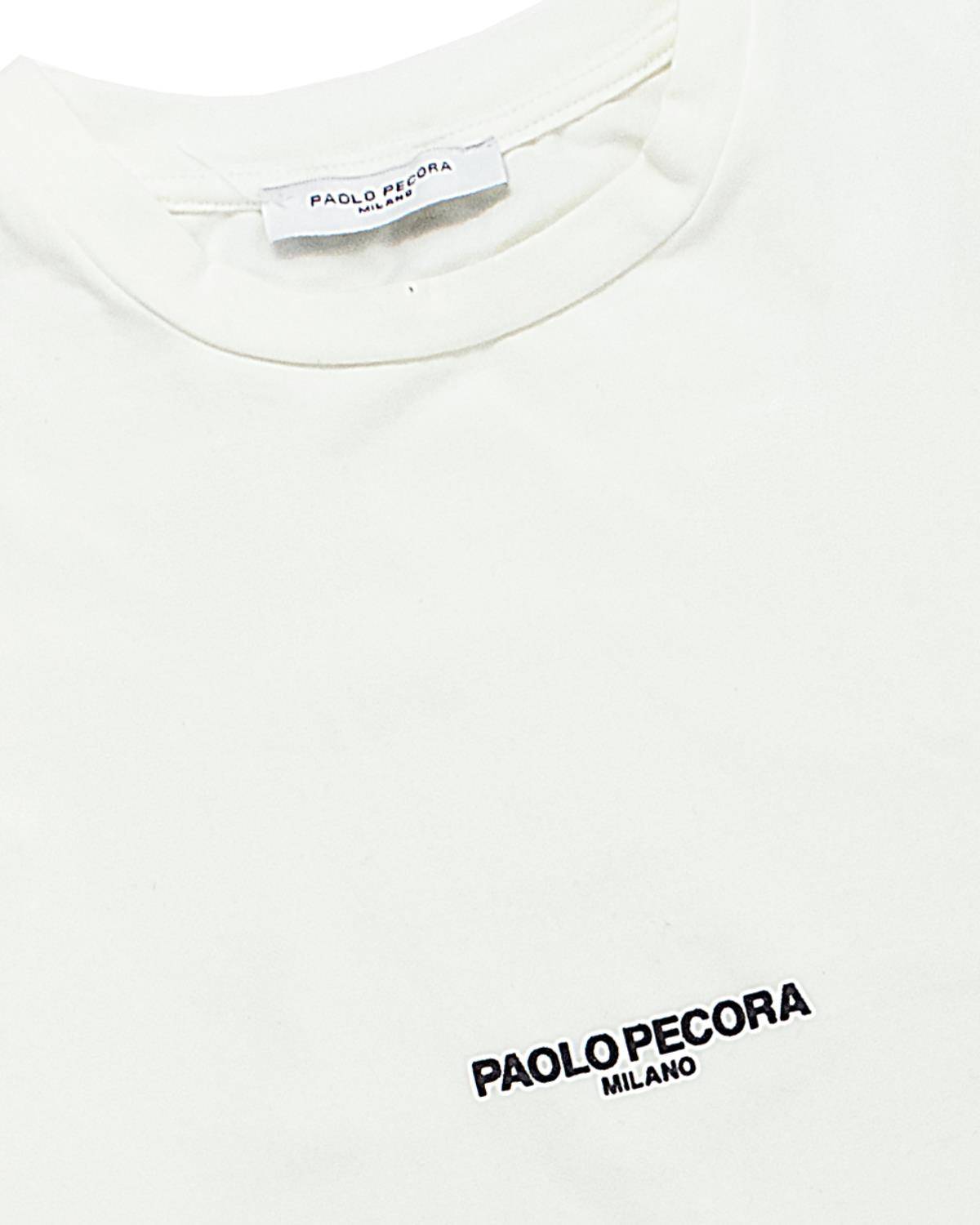 T-SHIRT PAOLO PECORA PP3736 GESSO-NERO-2