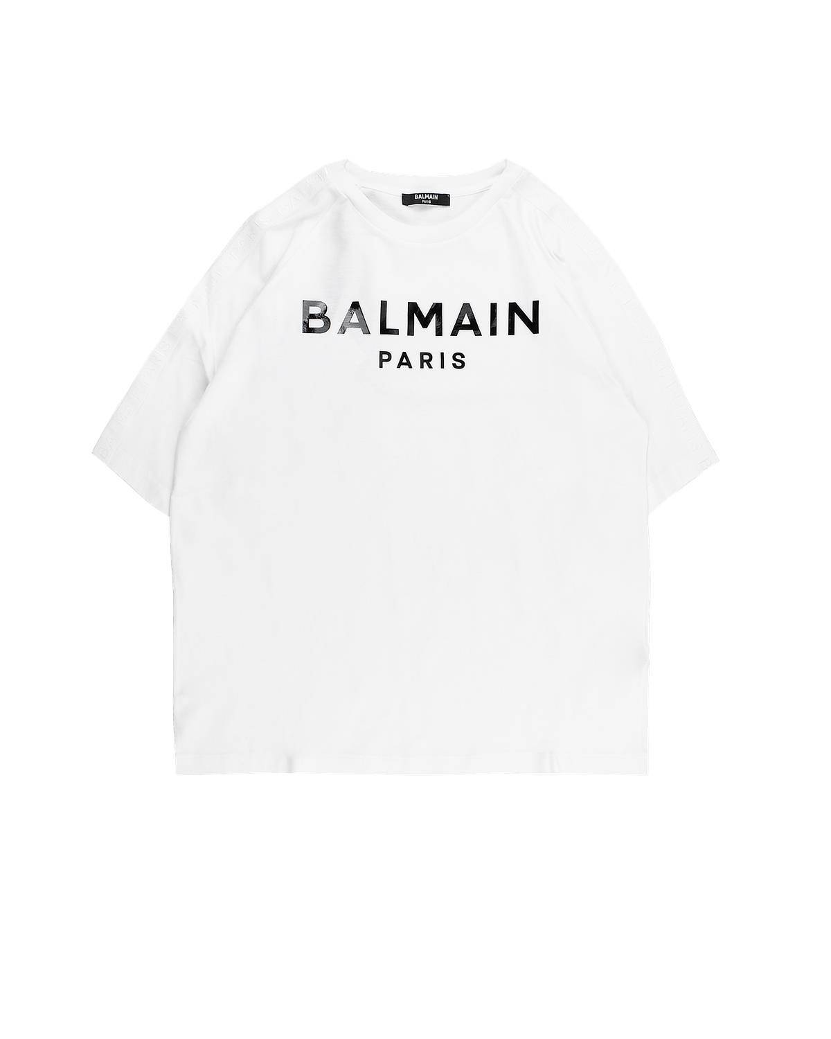 T-SHIRT BALMAIN BV8R71 WHITE/BLACK-0