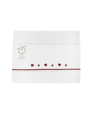 LENZUOLO COCCODÉ C60408 Panna/Rossoamore