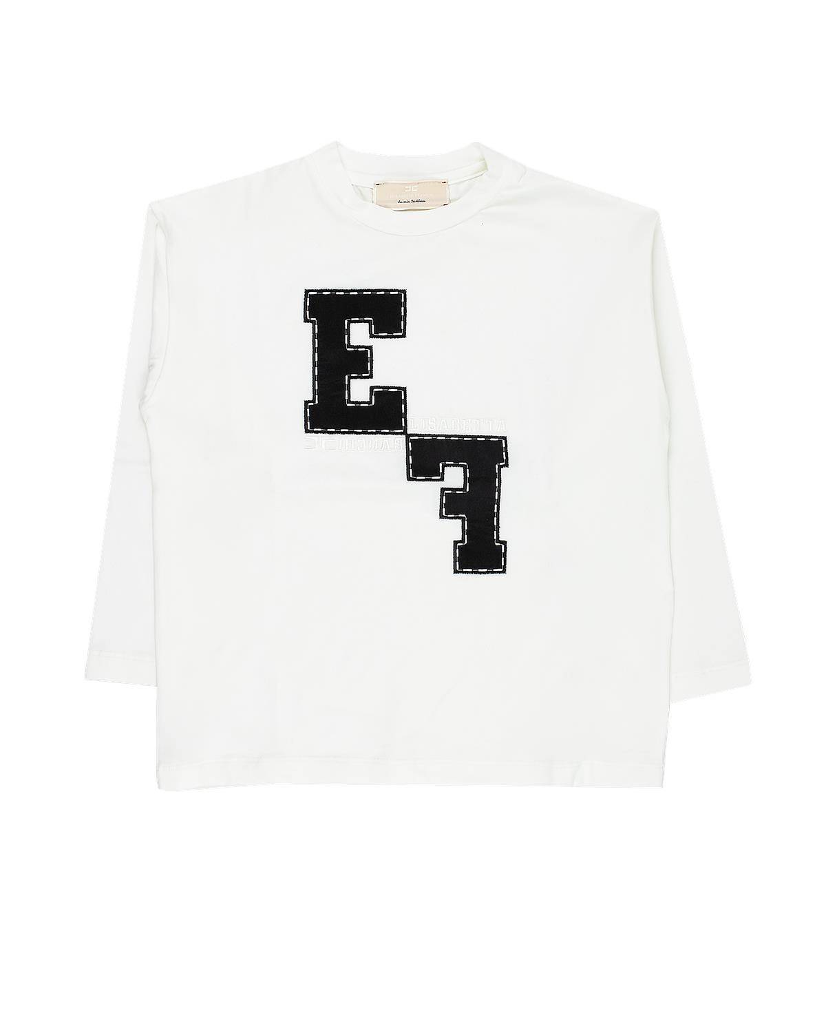 T-SHIRT ELISABETTA FRANCHI EFTS223 AVORIO/NERO-0