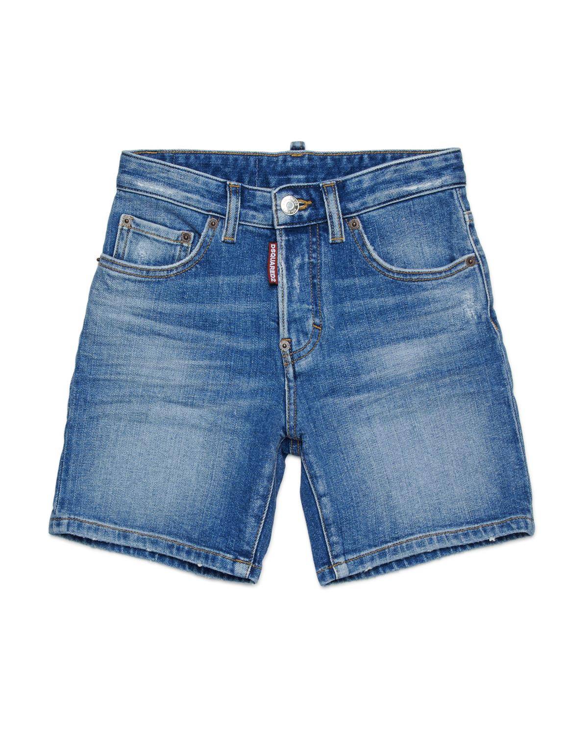 PANTALONCINO DSQUARED2 DQ2838 BLUE DENIM-0