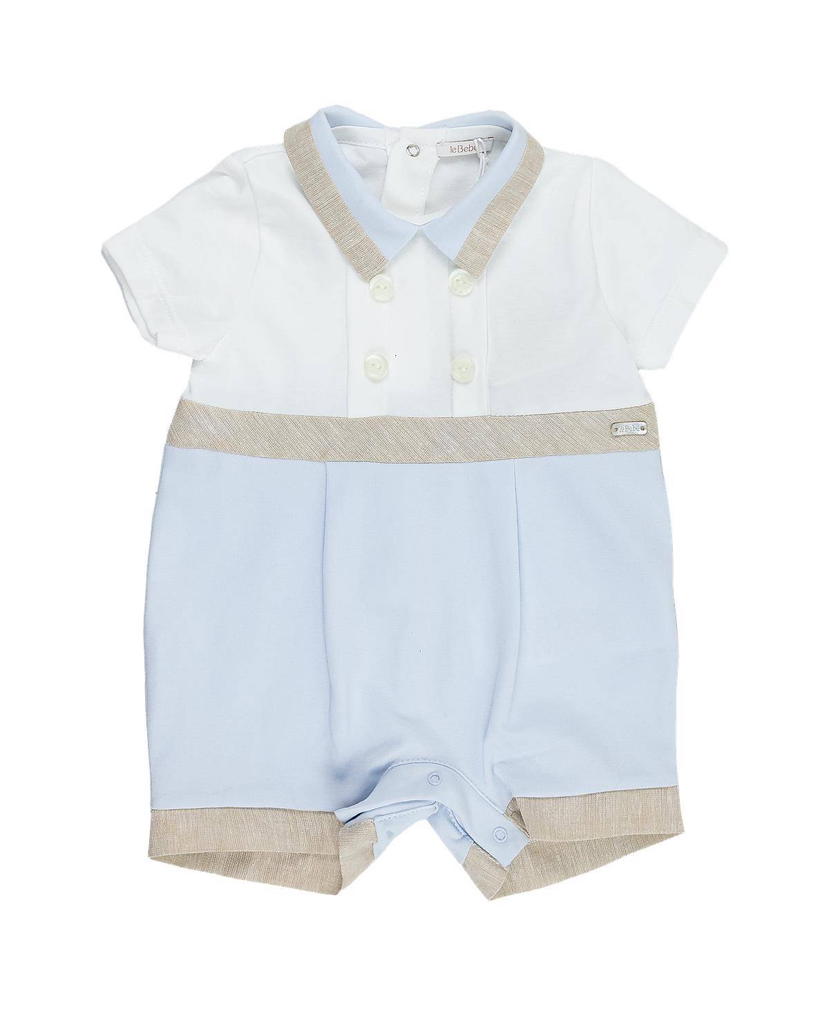 PAGLIACCETTO LE BEBÉ LBB4892 BIANCO-CELESTE-0