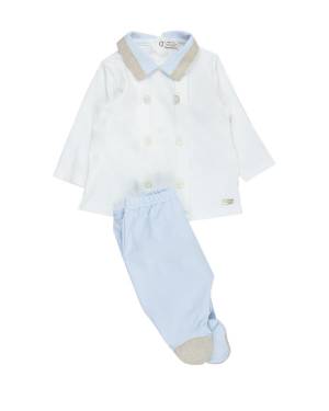 COMPLETO LE BEBÉ LBB4893 BIANCO-CELESTE
