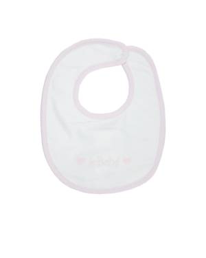 BAVETTA LE BEBÉ LBG5788 BIANCO-ROSA