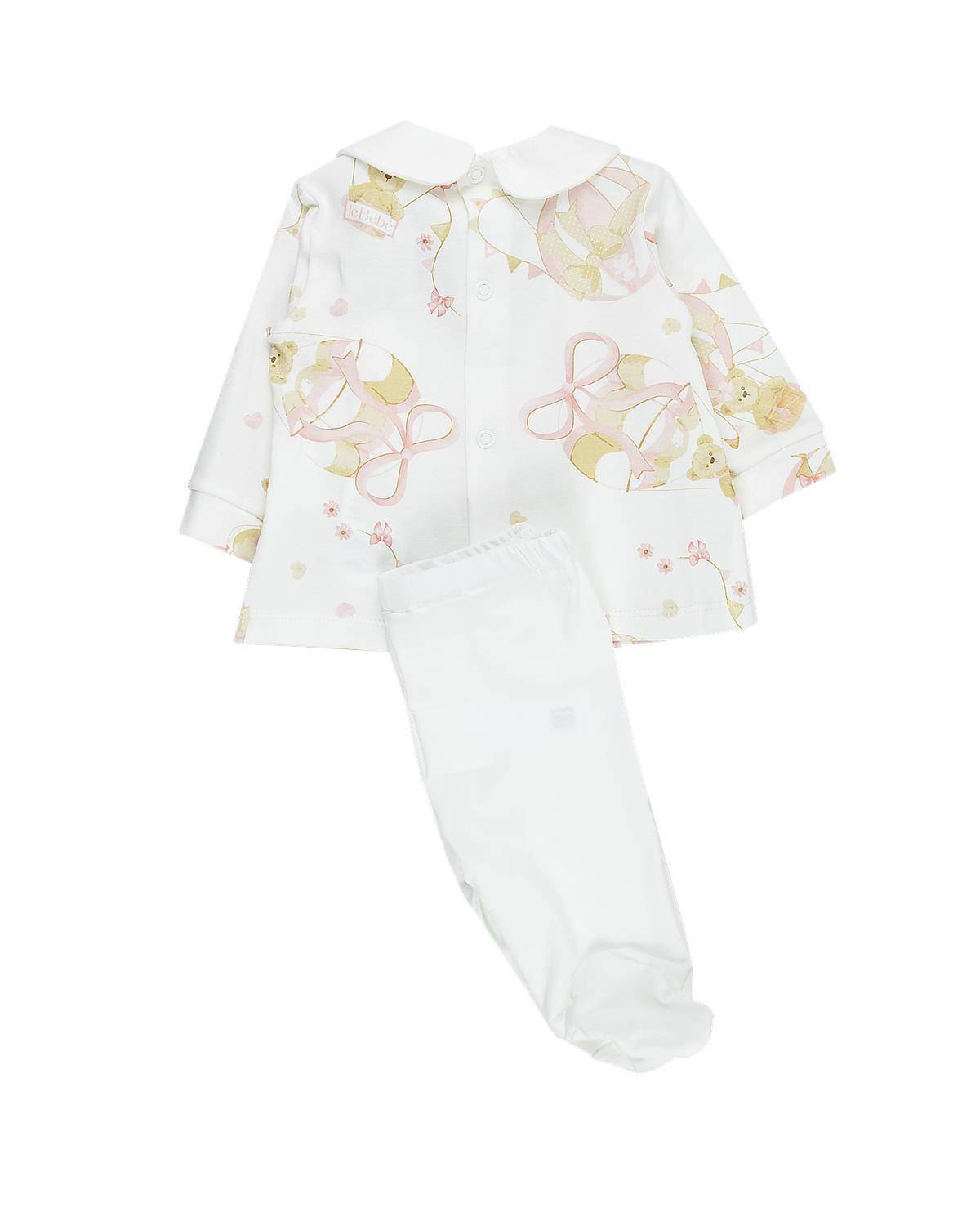 COMPLETO LE BEBÉ LBG5789 BIANCO-ROSA-1
