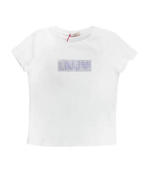 T-SHIRT LIUJO KA5095 BIANCO/GLICINE